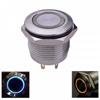 Button Φ16mm 12V Με Κόκκινο Φωτισμό