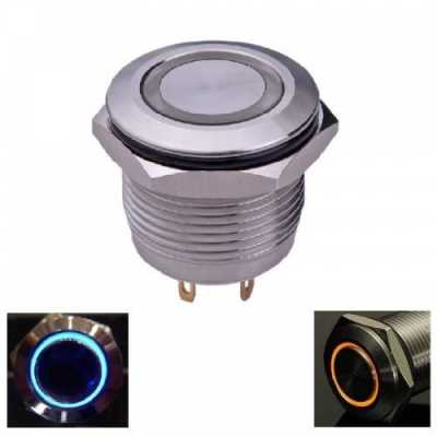 Button Φ16mm 220V Με Μπλέ Φωτισμό