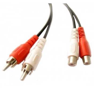 Καλώδιο 1.5Μ 2 RCA Θηλυκά σε 2 RCA Αρσενικά