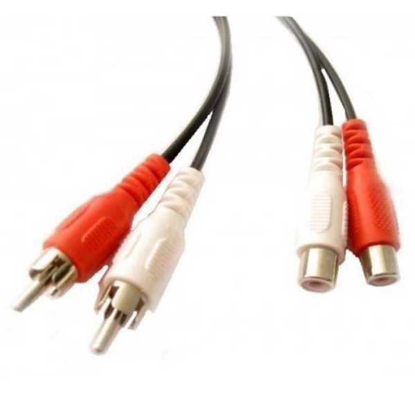 Καλώδιο 1.5Μ 2 RCA Θηλυκά σε 2 RCA Αρσενικά