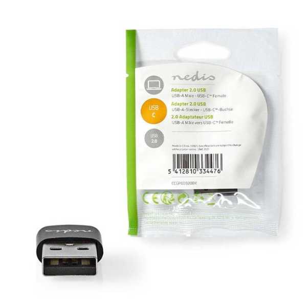 Αντάπτορας USB-A  2.0 αρσ. - USB-C θηλ.